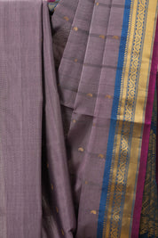 Light Purple Gadwal Cotton Silk Saree - SRLPGCSS37