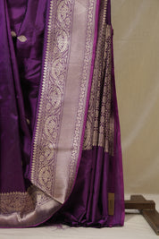 Purple Banarasi Silk Saree - SRPBSS898