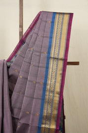 Light Purple Gadwal Cotton Silk Saree - SRLPGCSS37