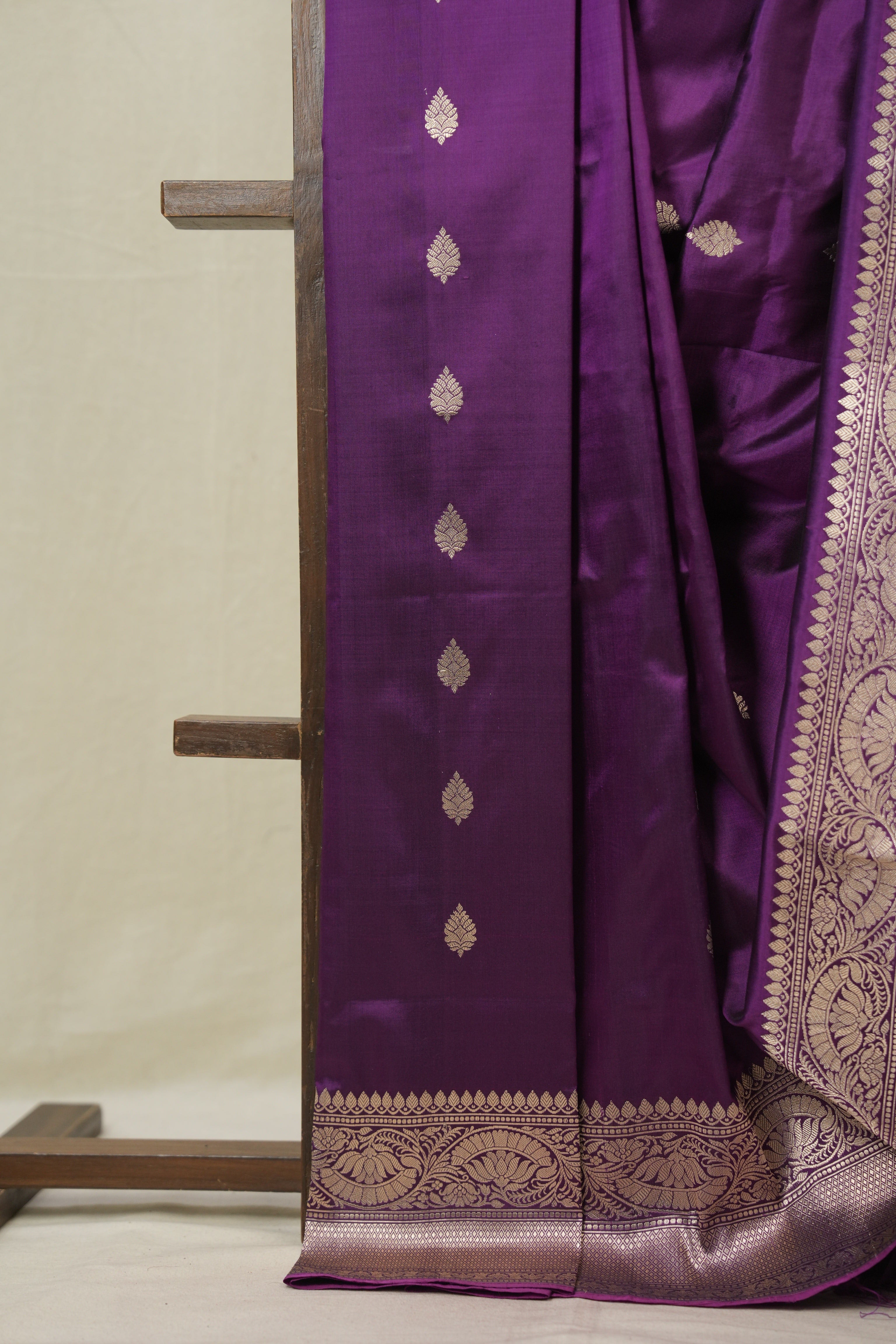 Purple Banarasi Silk Saree - SRPBSS898