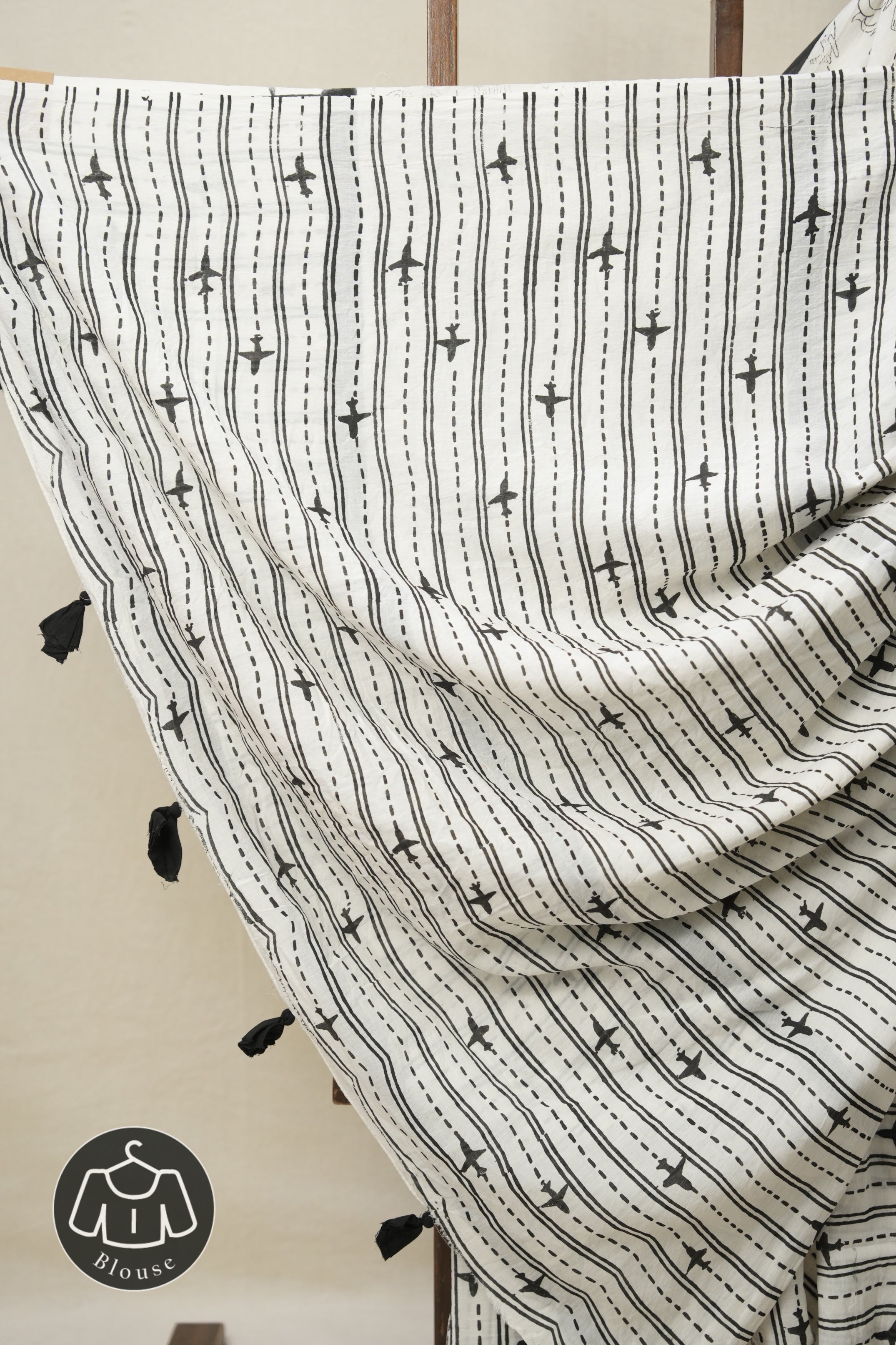 Off White HBP Signature Cotton Saree - SROWSCS19