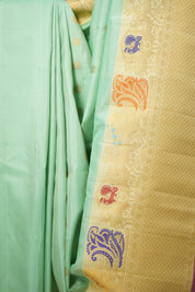 Aqua Blue Gadwal Silk Saree - SRABGSS590