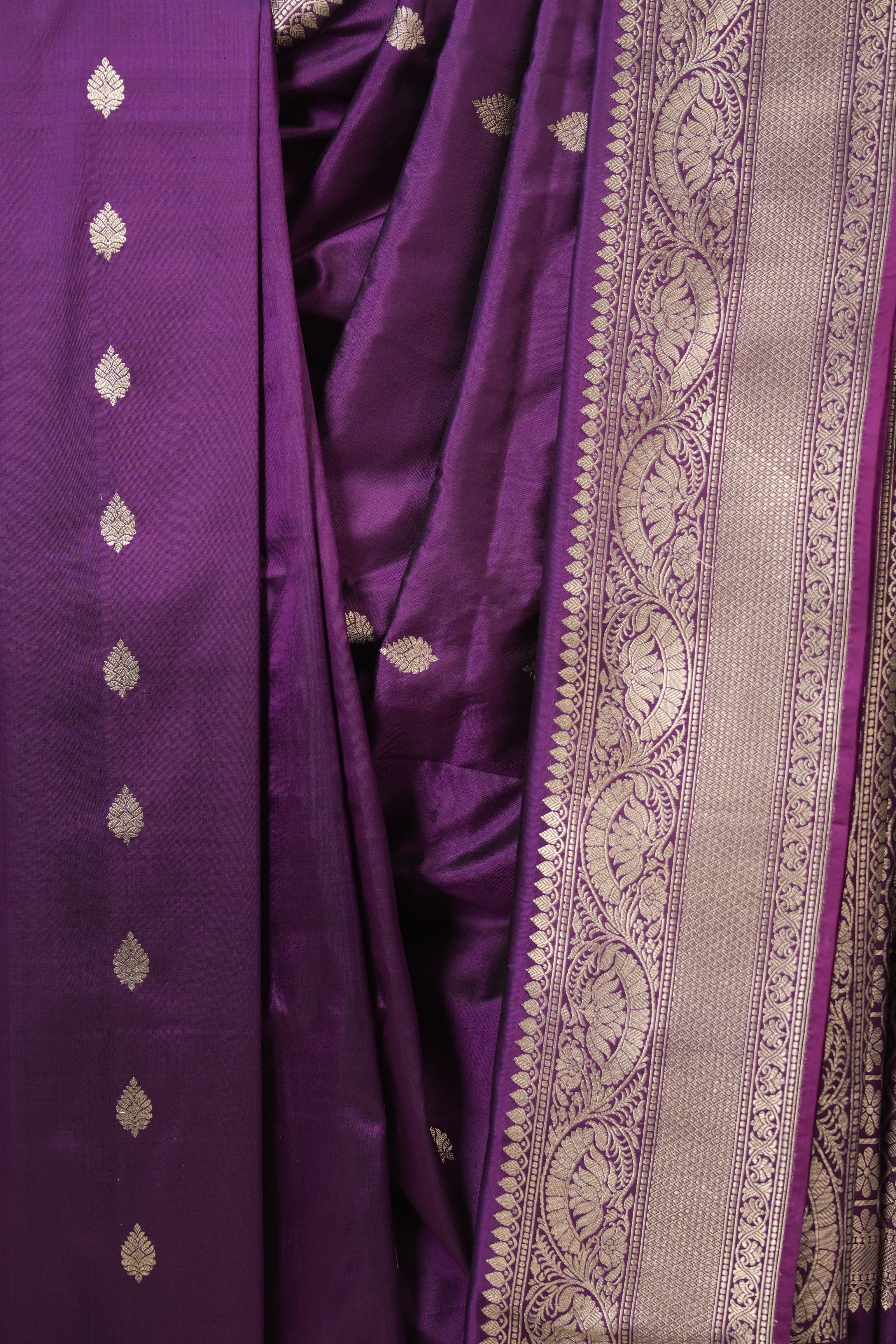 Purple Banarasi Silk Saree - SRPBSS898