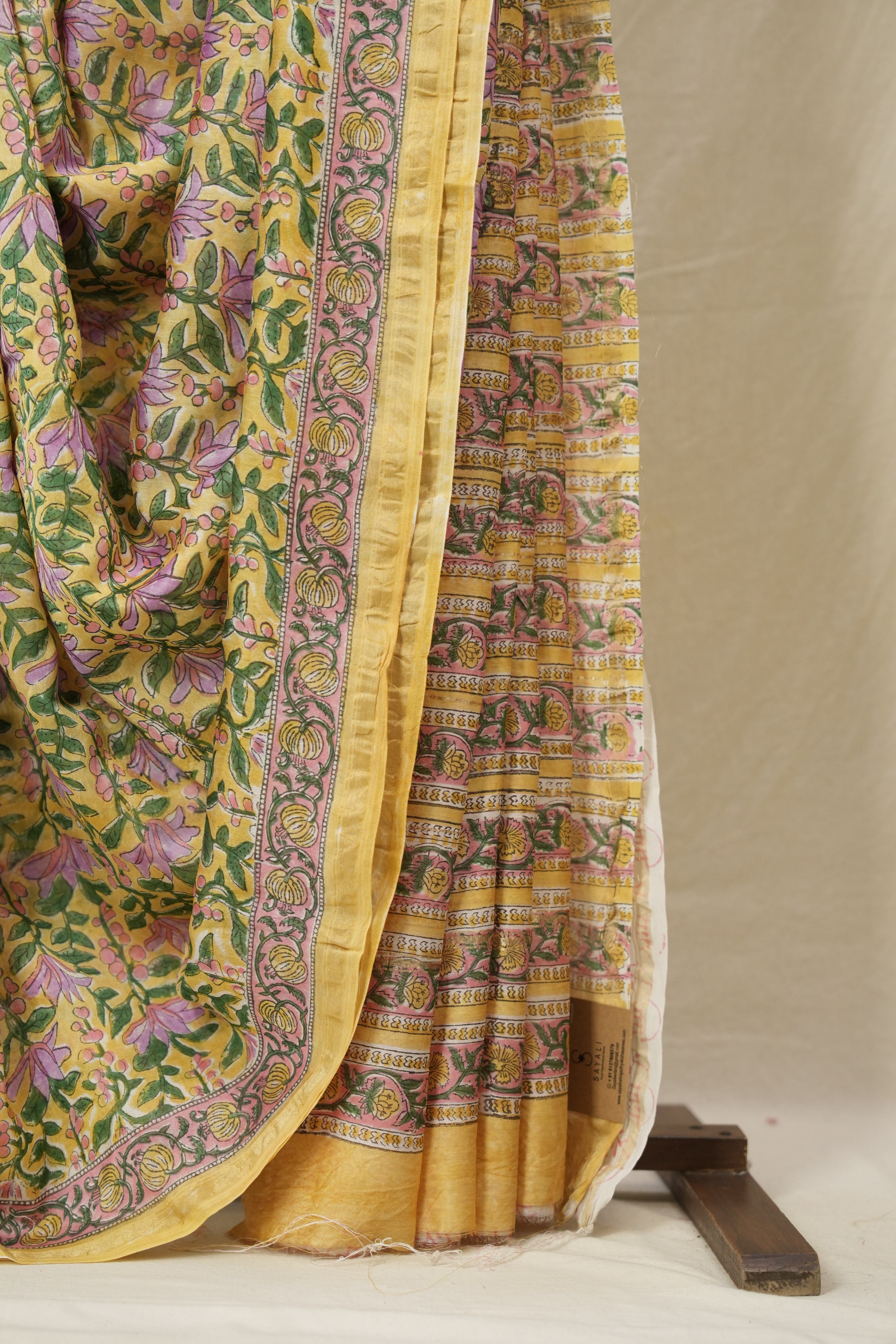 Pastel Yellow HBP Cotton Silk Saree With Chanderi Border - SRPYCSS1553