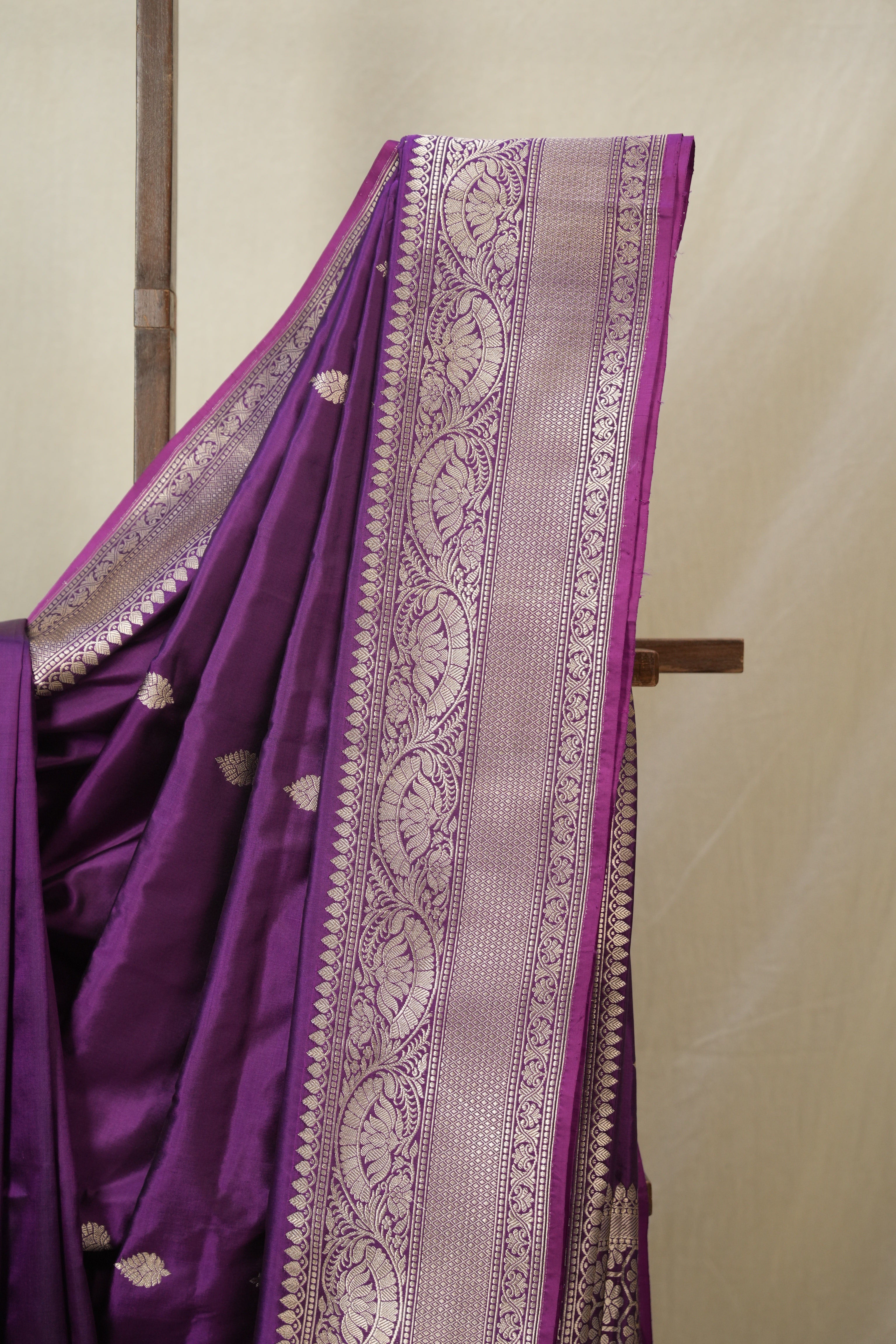 Purple Banarasi Silk Saree - SRPBSS898