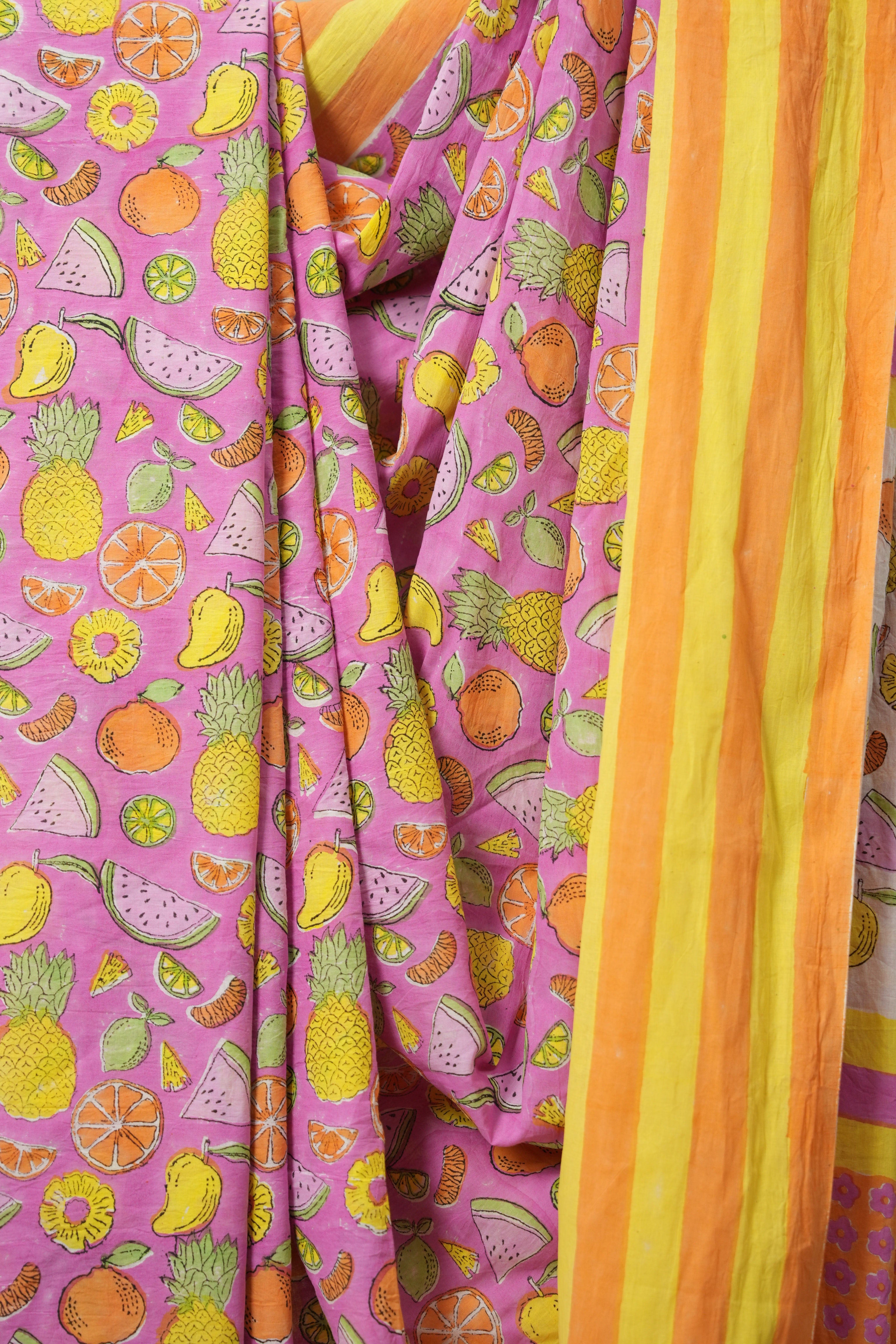 Pink HBP Signature Cotton Saree - SRPSCS20