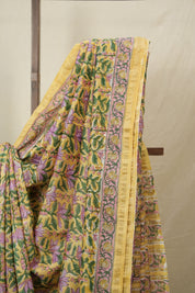Pastel Yellow HBP Cotton Silk Saree With Chanderi Border - SRPYCSS1553