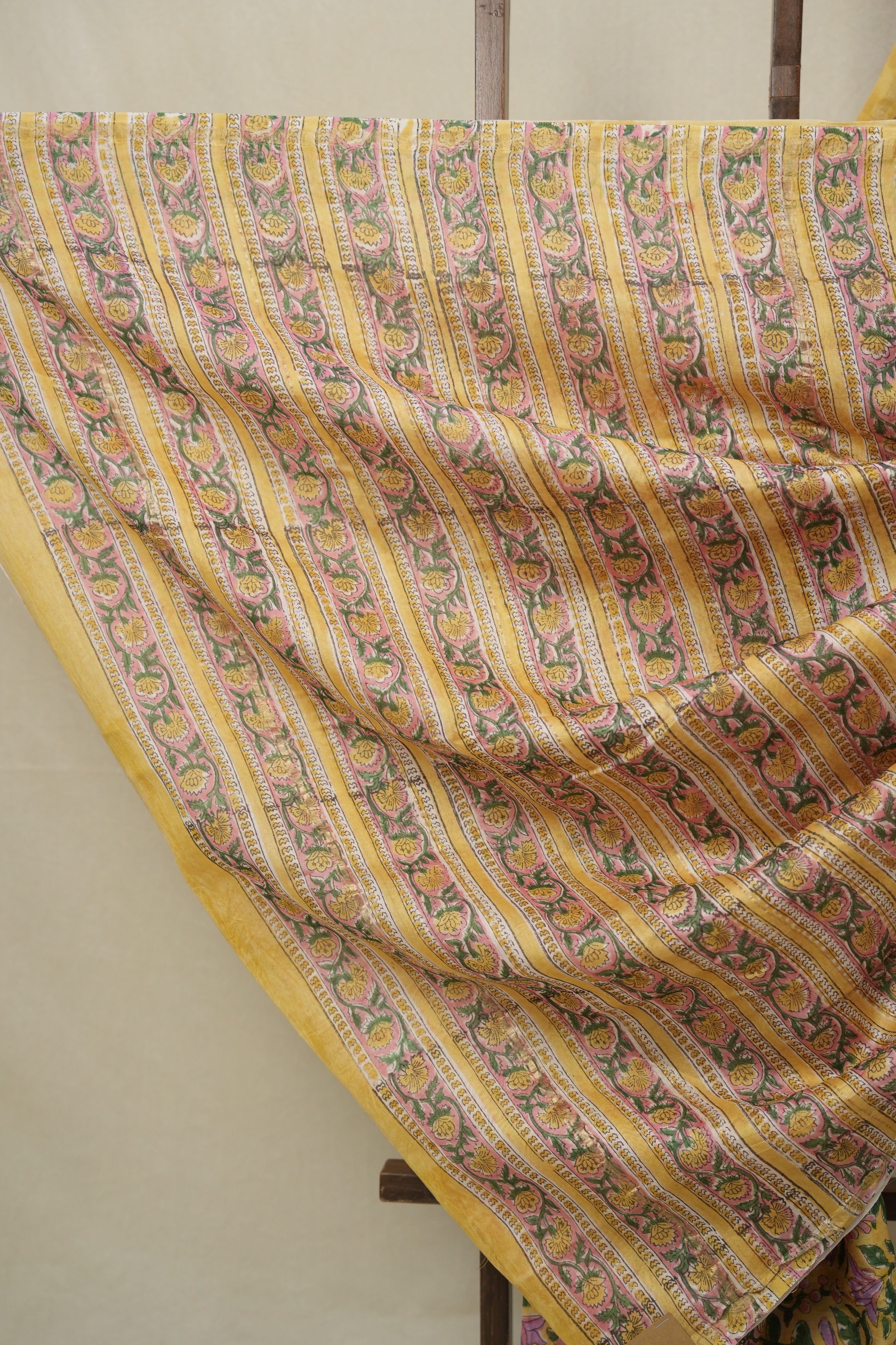 Pastel Yellow HBP Cotton Silk Saree With Chanderi Border - SRPYCSS1553