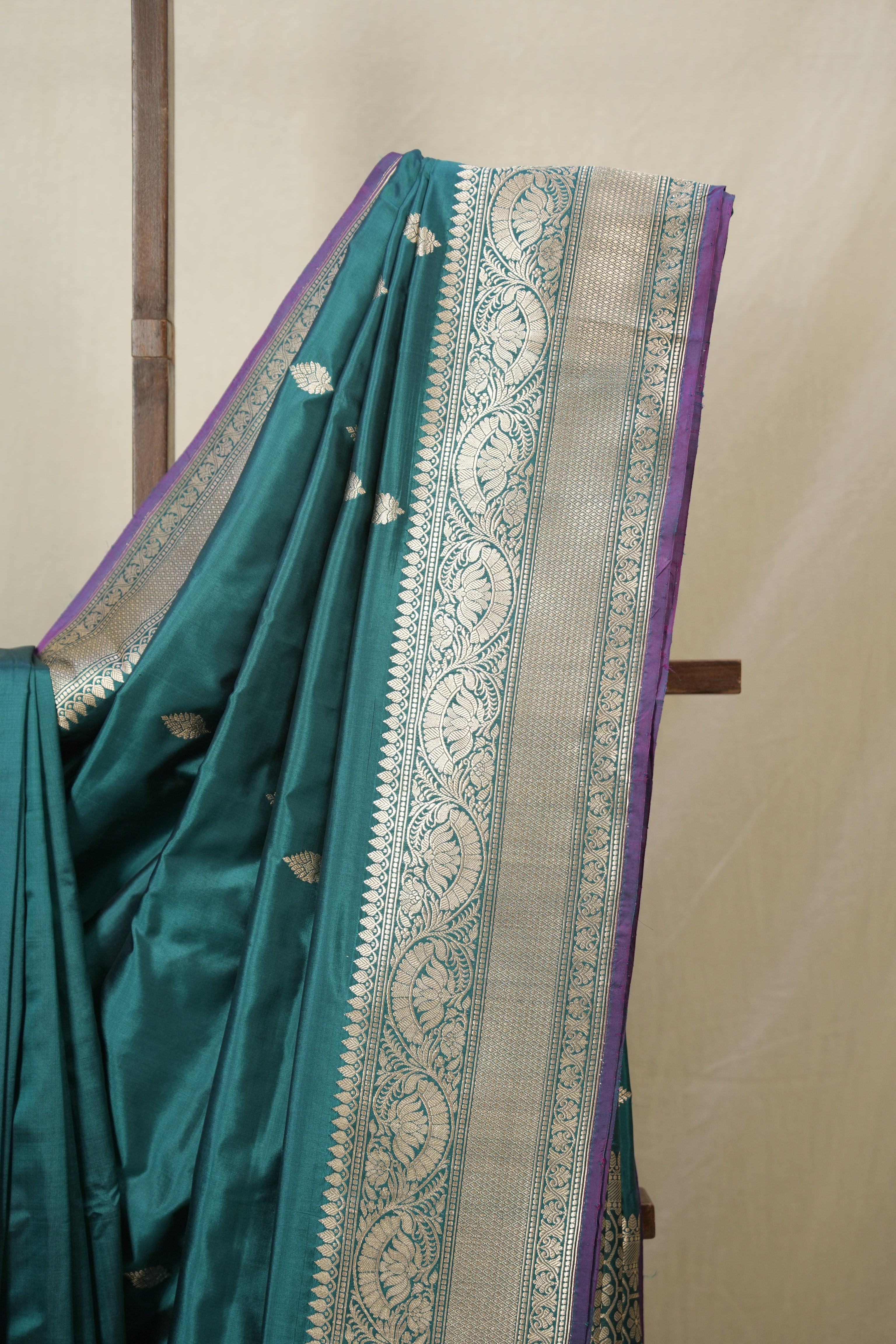 Peacock Green Banarasi Silk Saree - SRPGBSS900