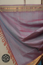 Sky Blue Gadwal Cotton Silk Saree - SRSBGCSS40