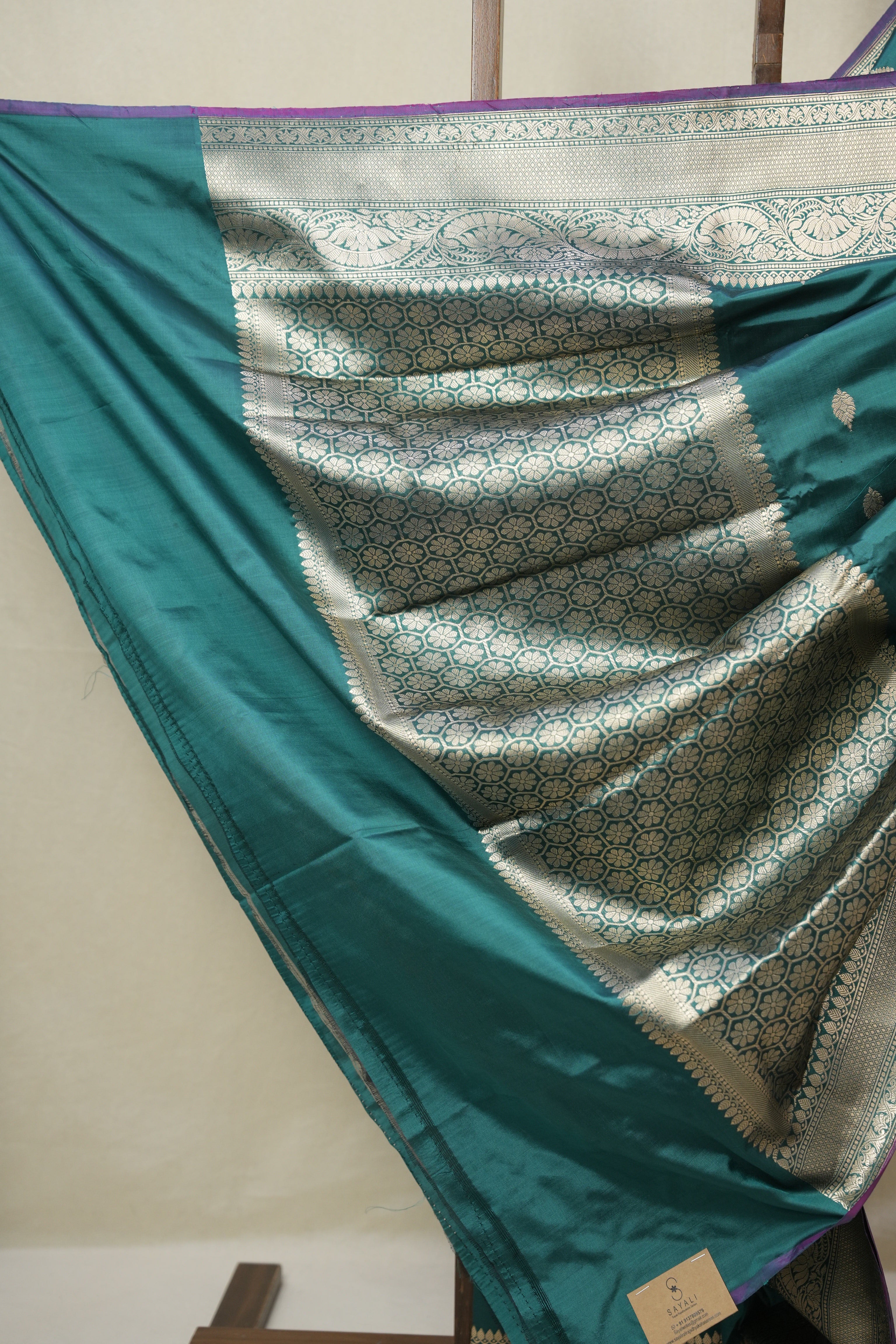 Peacock Green Banarasi Silk Saree - SRPGBSS900