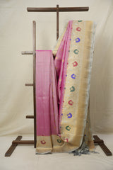 Pastel Pink Gadwal Silk Saree - SRPPGSS587