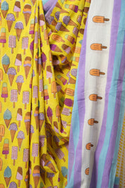 Yellow HBP Signature Cotton Saree - SRYSCS13