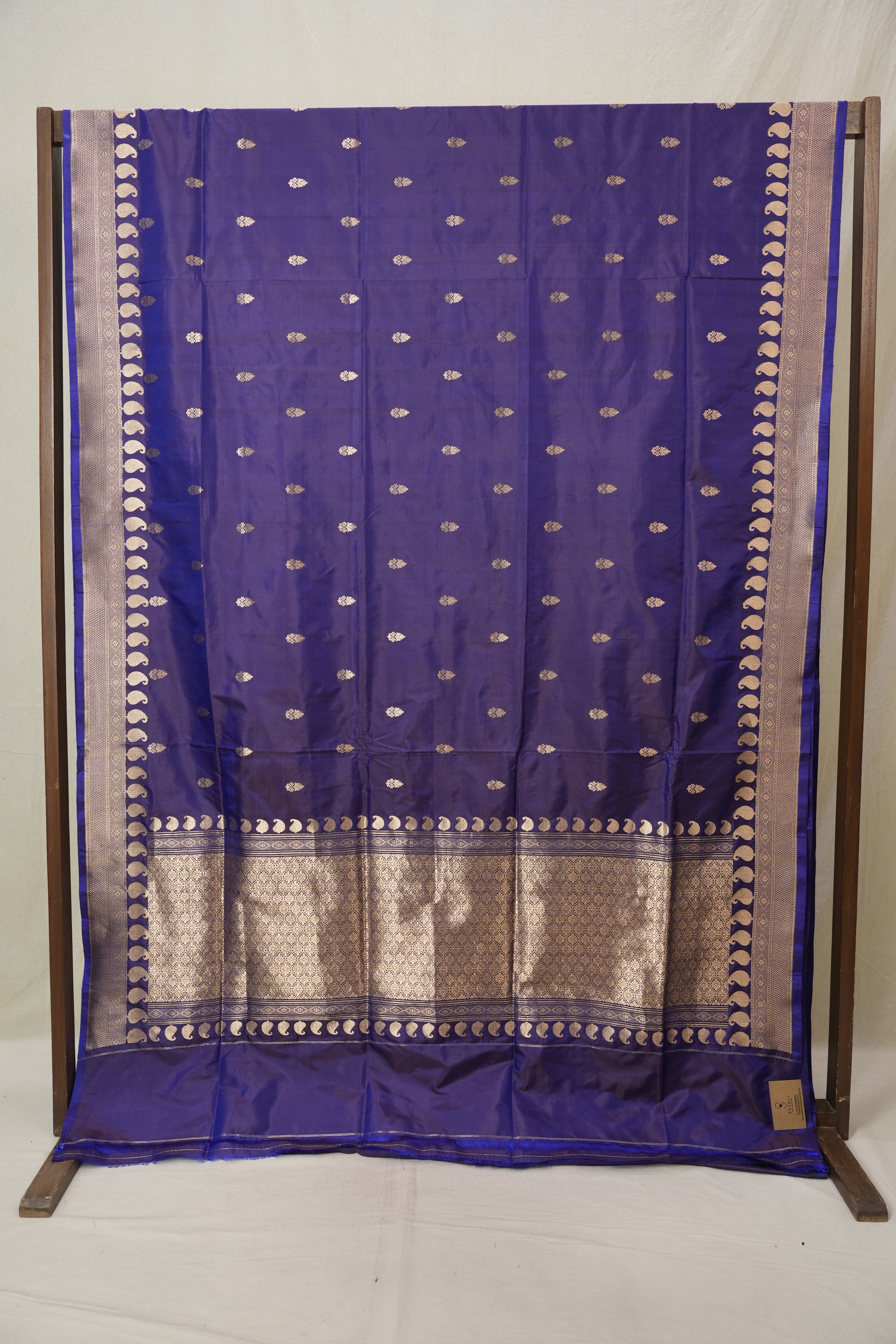 Dark Violet Banarasi Silk Saree - SRDVBSS891