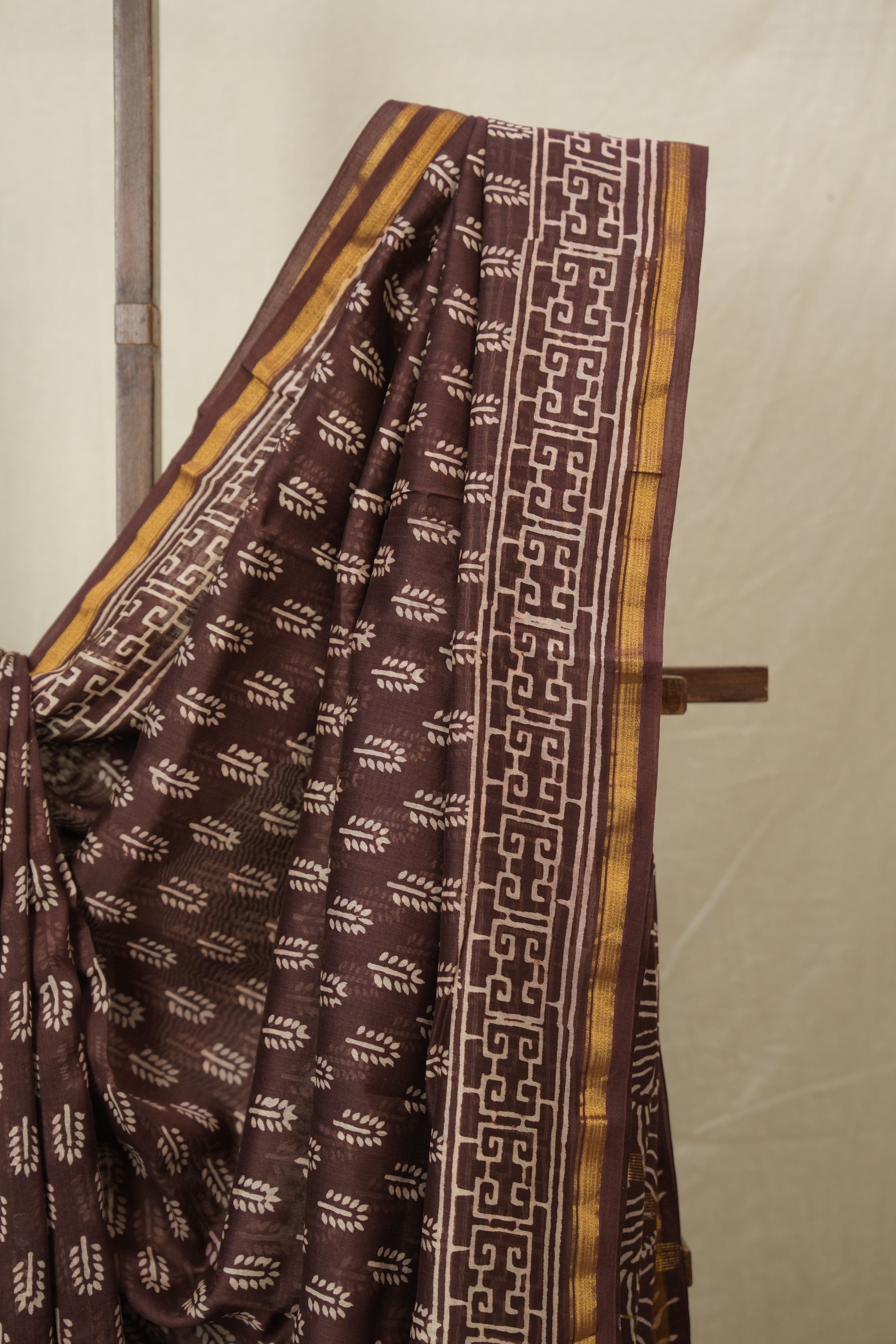 Coffee Brown HBP Cotton Silk Saree With Chanderi Border - SRCBCSS1539