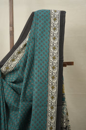 Rama Green HBP Cotton Saree (DEFECT) - SRRGCS73-PI