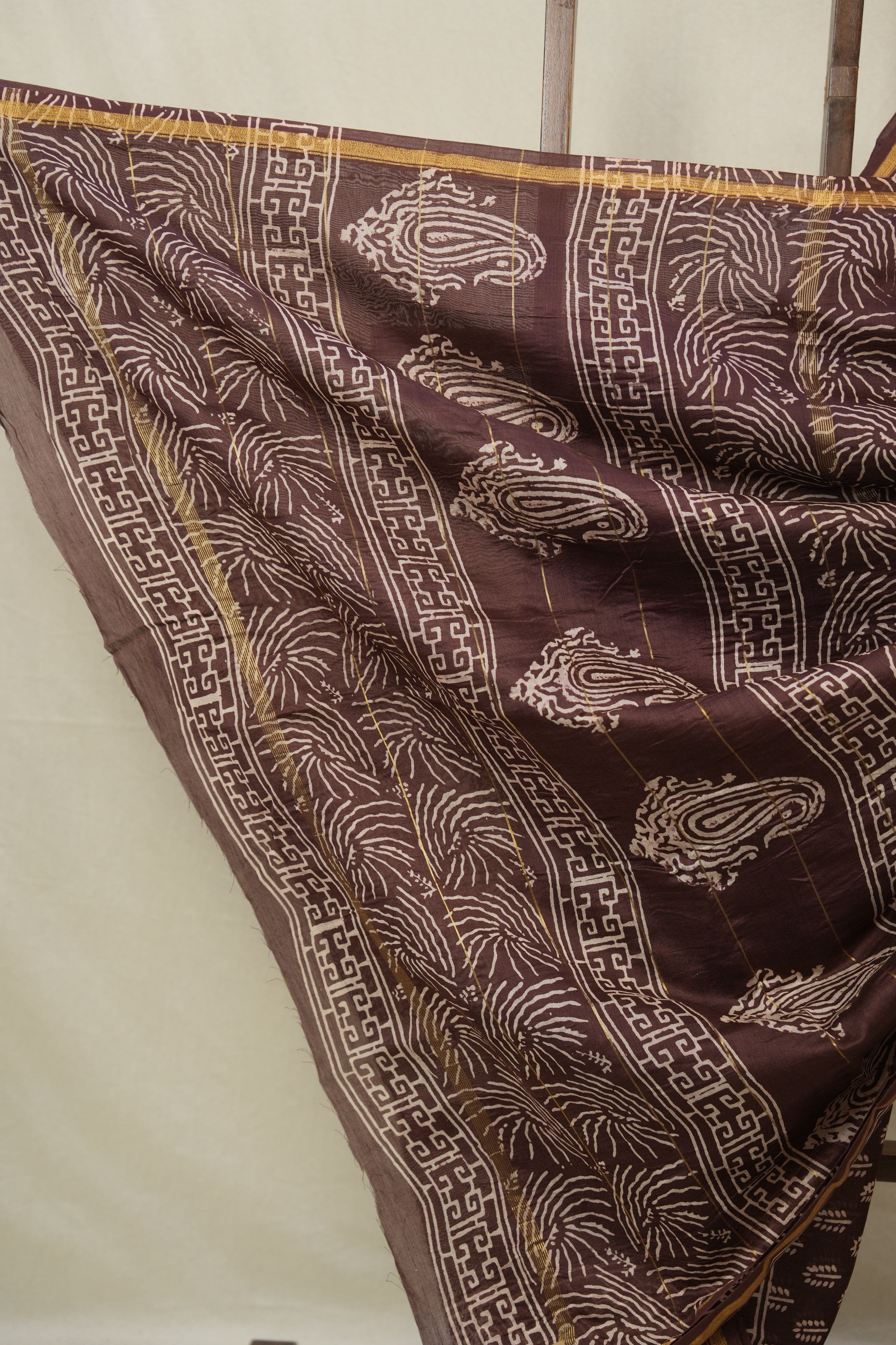 Coffee Brown HBP Cotton Silk Saree With Chanderi Border - SRCBCSS1539