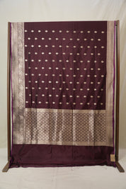 Wine Banarasi Silk Saree - SRWBSS893