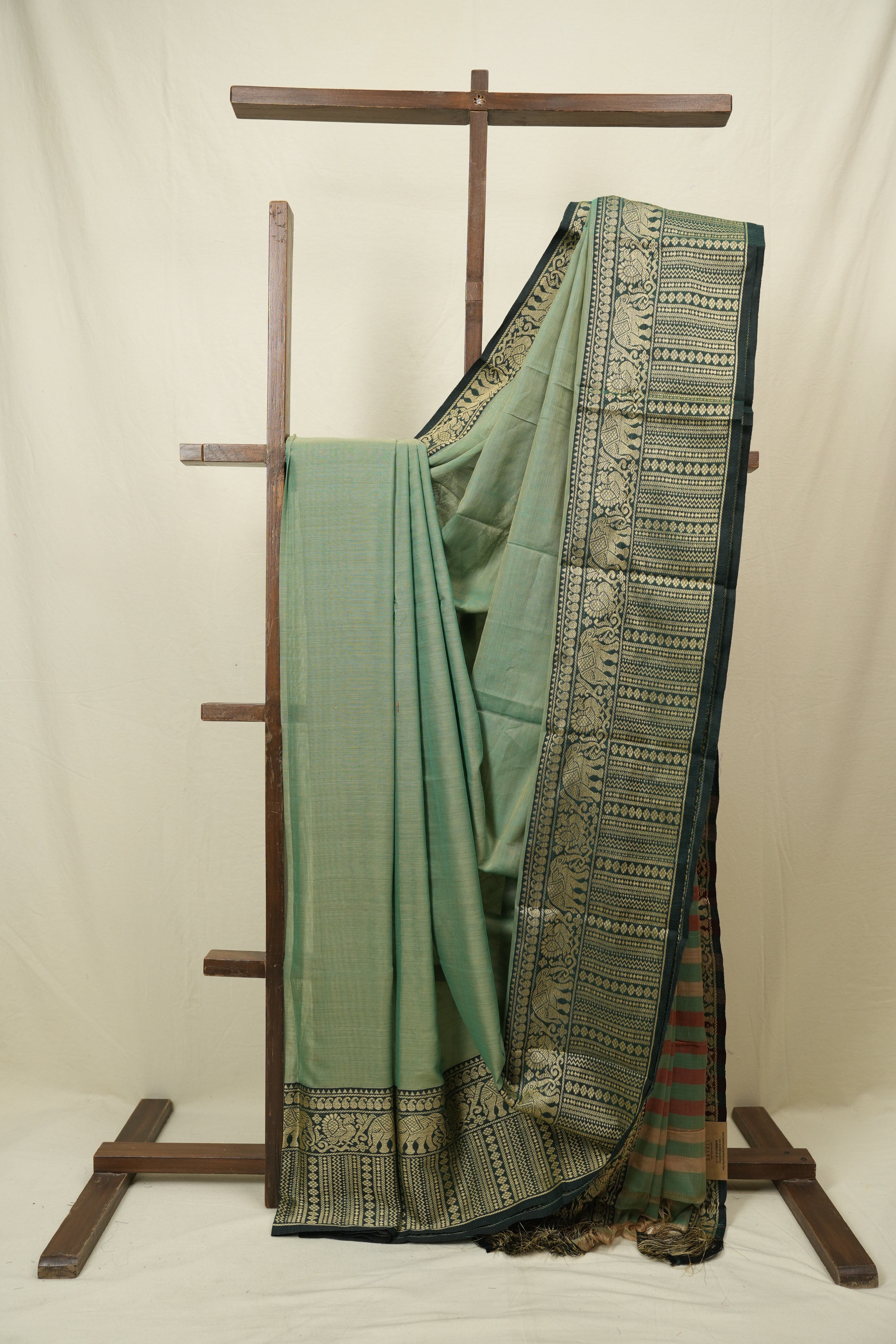 Mint Narayan Peth Cotton Saree - SRMNPCS87