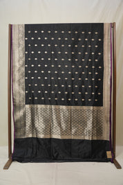 Black Banarasi Silk Saree - SRBBSS896