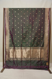 Two Tone Green Banarasi Silk Saree - SRTTGBSS895