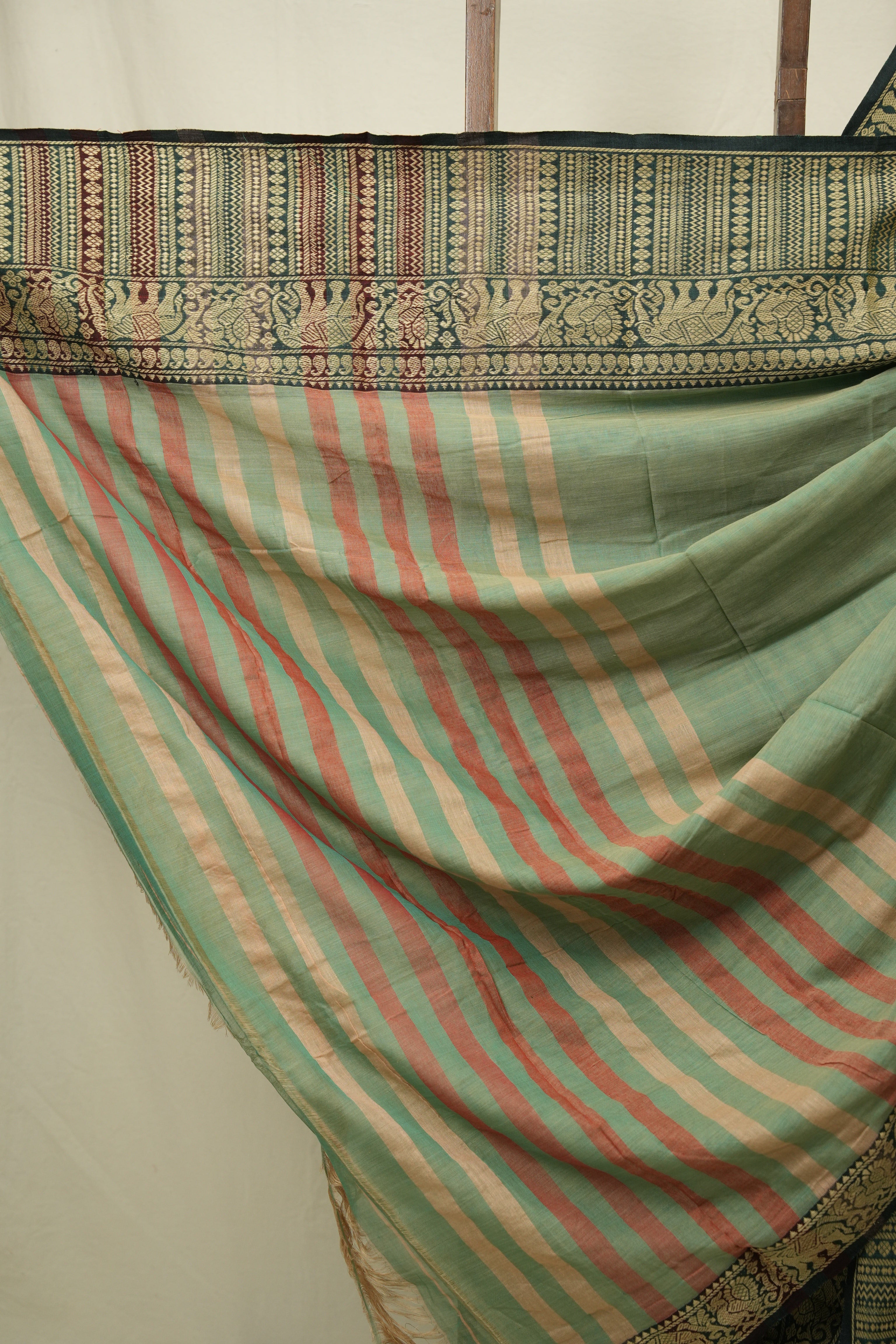 Mint Narayan Peth Cotton Saree - SRMNPCS87