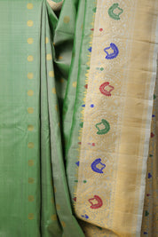 Pastel Green Gadwal Silk Saree - SRPGGSS589