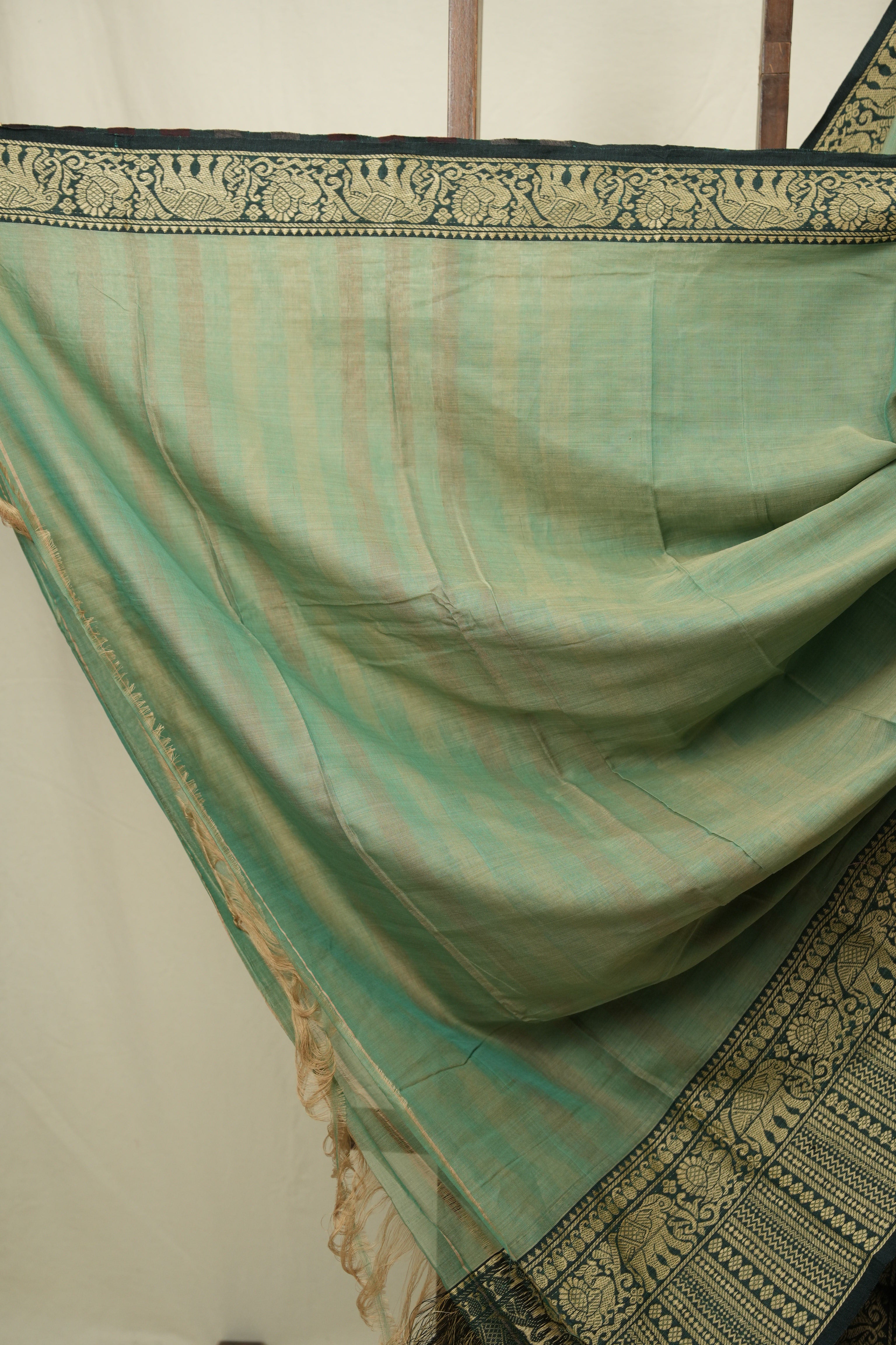 Mint Narayan Peth Cotton Saree - SRMNPCS87