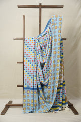Sky Blue HBP Signature Cotton Saree - SRSBSCS15
