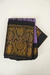 Lilac Sungudi Cotton Saree - SRLSCS307