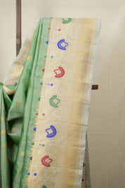Pastel Green Gadwal Silk Saree - SRPGGSS589