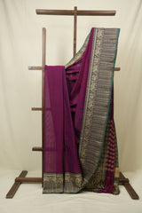 Magenta Narayan Peth Cotton Saree - SRDMNPCS89