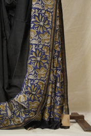 Black HBP Cotton Silk Saree With Chanderi Border - SRBCSS1537