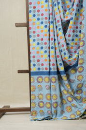 Sky Blue HBP Signature Cotton Saree - SRSBSCS15