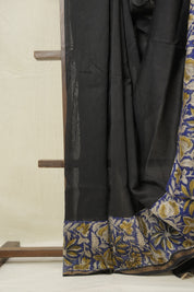 Black HBP Cotton Silk Saree With Chanderi Border - SRBCSS1537