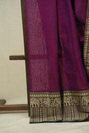 Magenta Narayan Peth Cotton Saree - SRDMNPCS89