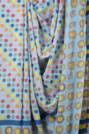 Sky Blue HBP Signature Cotton Saree - SRSBSCS15