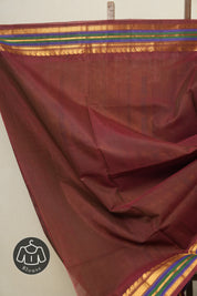 Dark Blue Gadwal Cotton Silk Saree - SRDBGCSS151