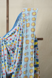 Sky Blue HBP Signature Cotton Saree - SRSBSCS15