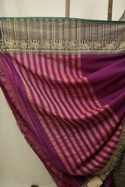 Magenta Narayan Peth Cotton Saree - SRDMNPCS89