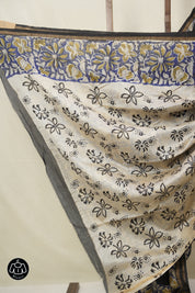 Black HBP Cotton Silk Saree With Chanderi Border - SRBCSS1537