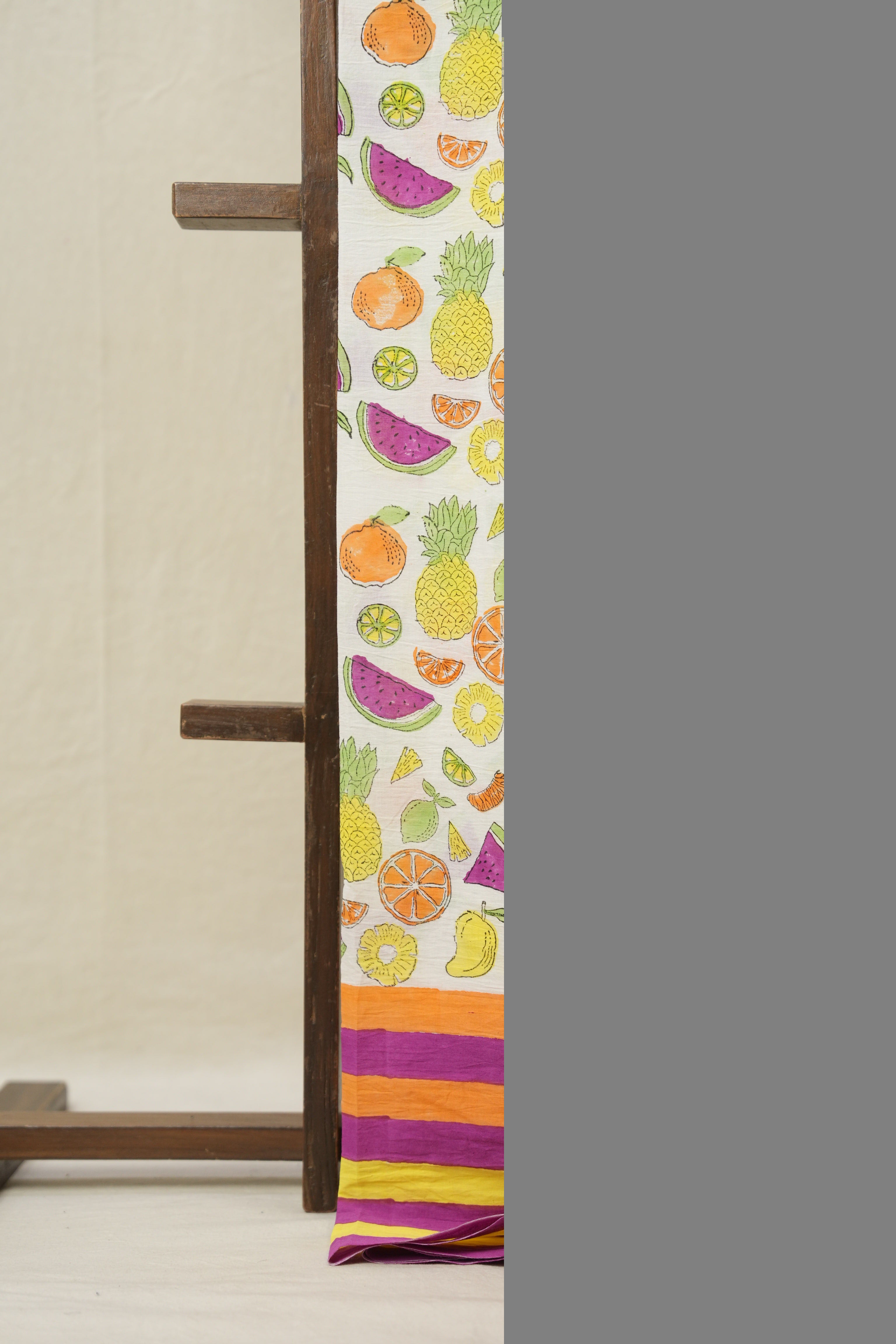 White HBP Signature Cotton Saree - SRWSCS16