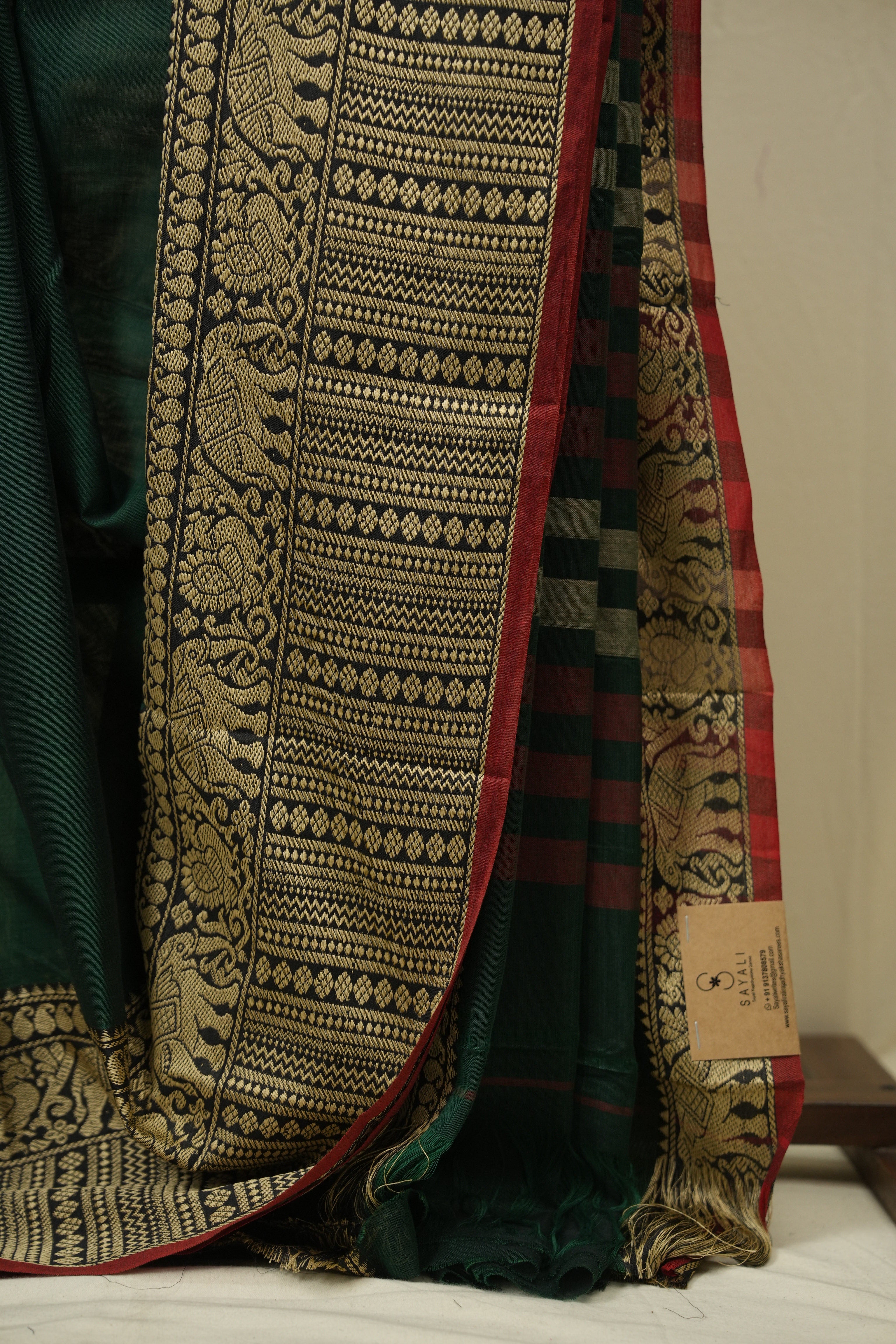 Green Narayan Peth Cotton Saree - SRGNPCS90