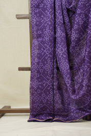 Purple HBP Cotton Silk Saree With Chanderi Border - SRPCSS1536