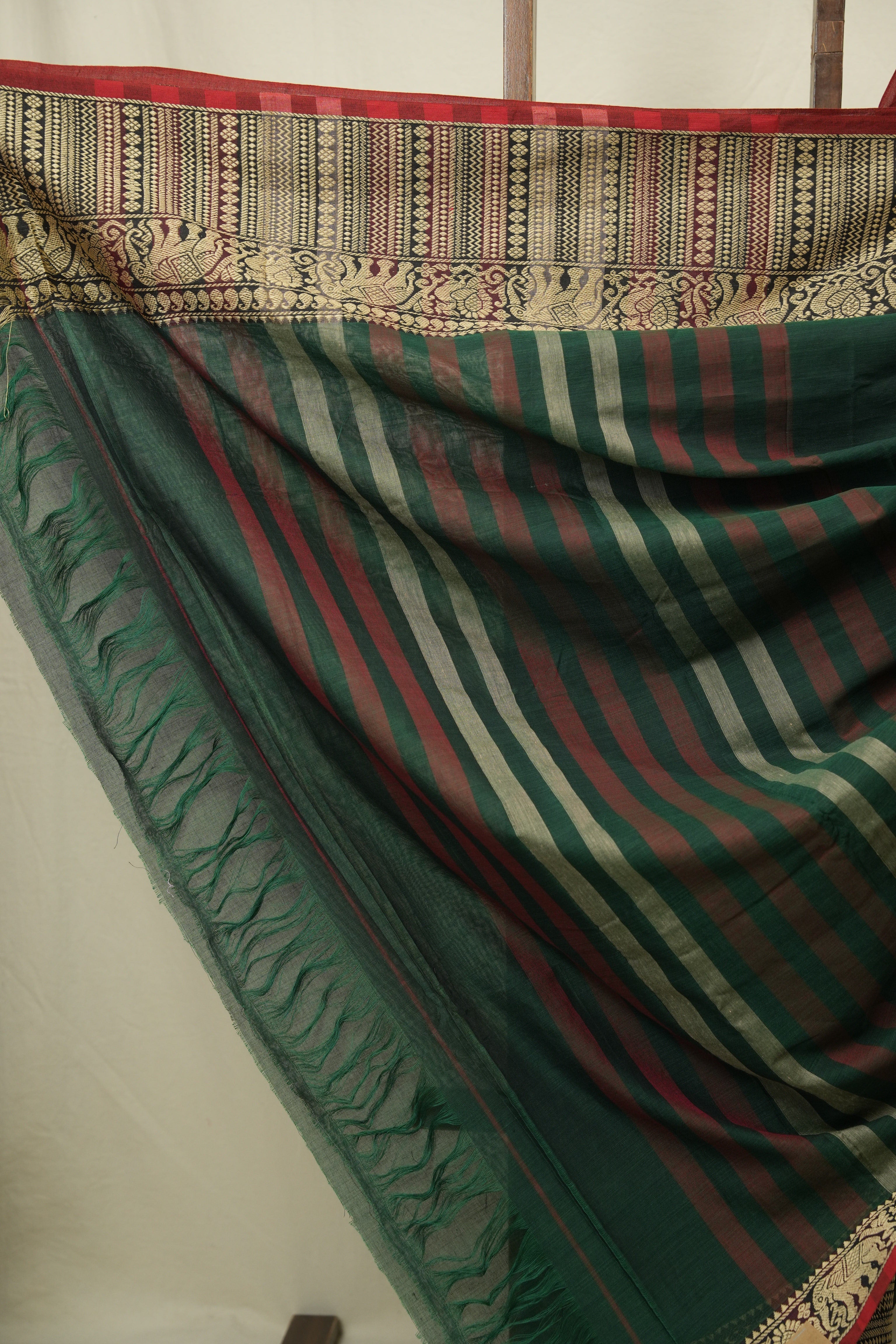 Green Narayan Peth Cotton Saree - SRGNPCS90