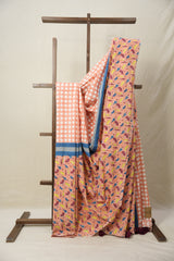 Peach HBP Signature Cotton Saree - SRPSCS12