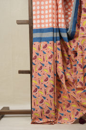 Peach HBP Signature Cotton Saree - SRPSCS12
