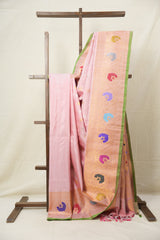 Bubblegum Pink Gadwal Silk Saree - SRBPGSS592