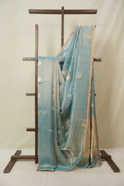 Aqua Blue Tissue Banarasi Silk Saree - SRABTBSS58