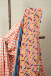 Peach HBP Signature Cotton Saree - SRPSCS12